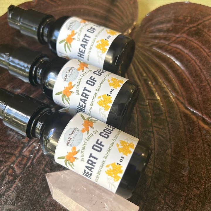 Heart of Gold Facial Oil, 1 oz for wholesale by Bear Moon Botanica