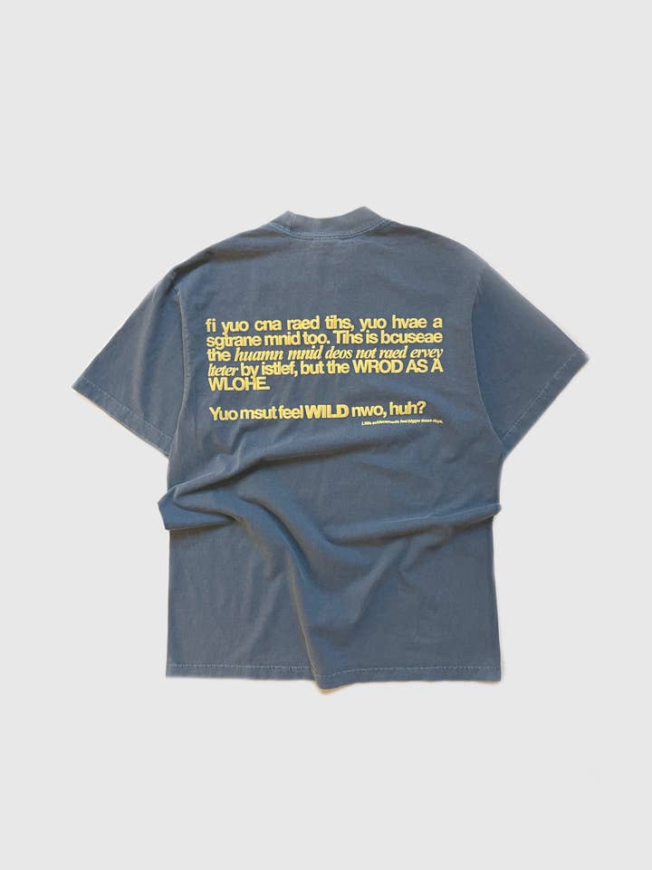 Strange Mind - Blue Heavyweight T-Shirt for wholesale by 10AM