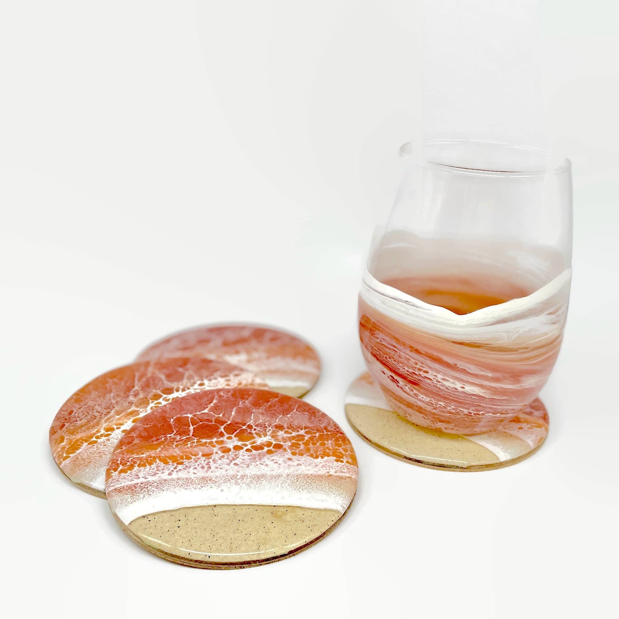 Sea Lion Studio – Großhandel Untersetzer – Ocean Wave Untersetzer-Set (4 Stück)6