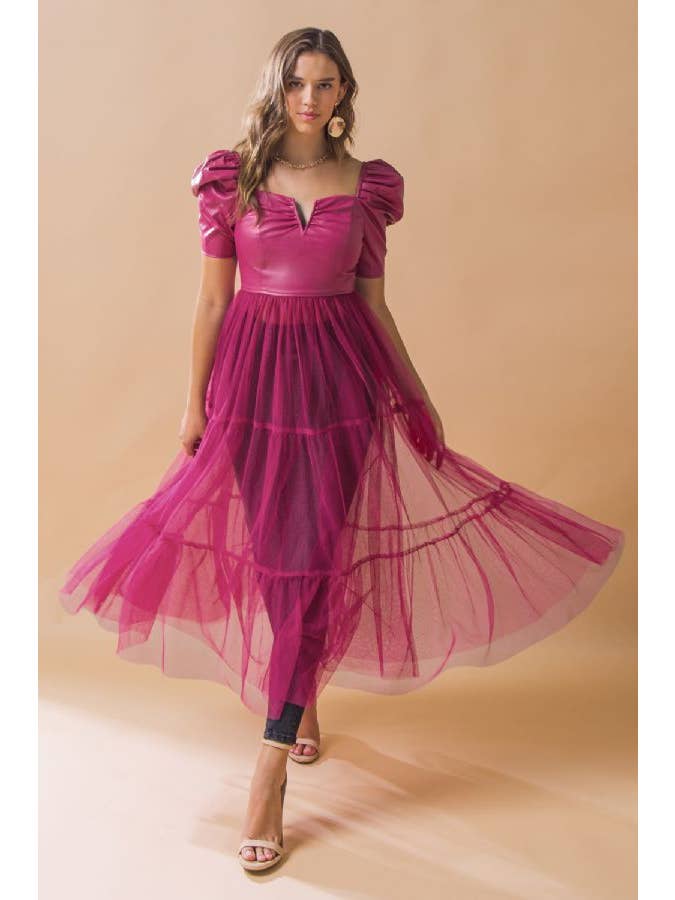 PINK A faux leather maxi top -IT11738 for wholesale on Faire