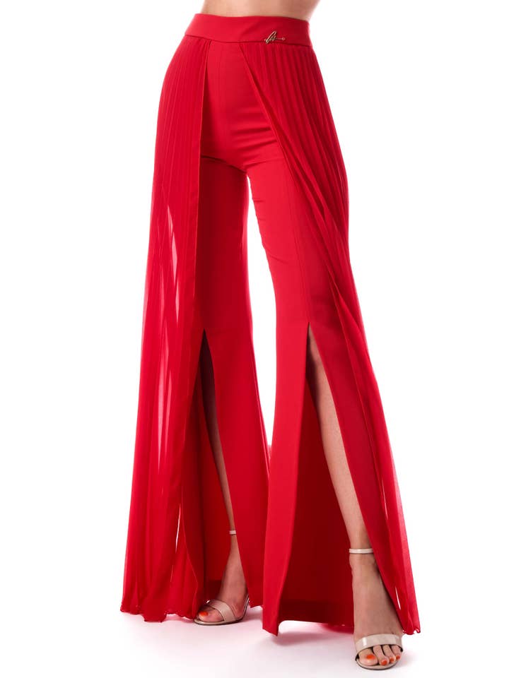 ANTONIA NAE LONDON - Vente Pantalon – femme - Pantalon avec mousseline plissée sur les côtés6