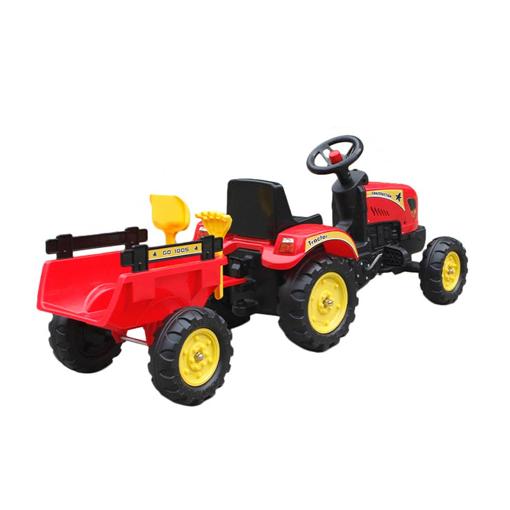 Devessport - Wholesale Toy Car/Truck - Kids - Go Kart Pedal Tractor for Kids - Red2