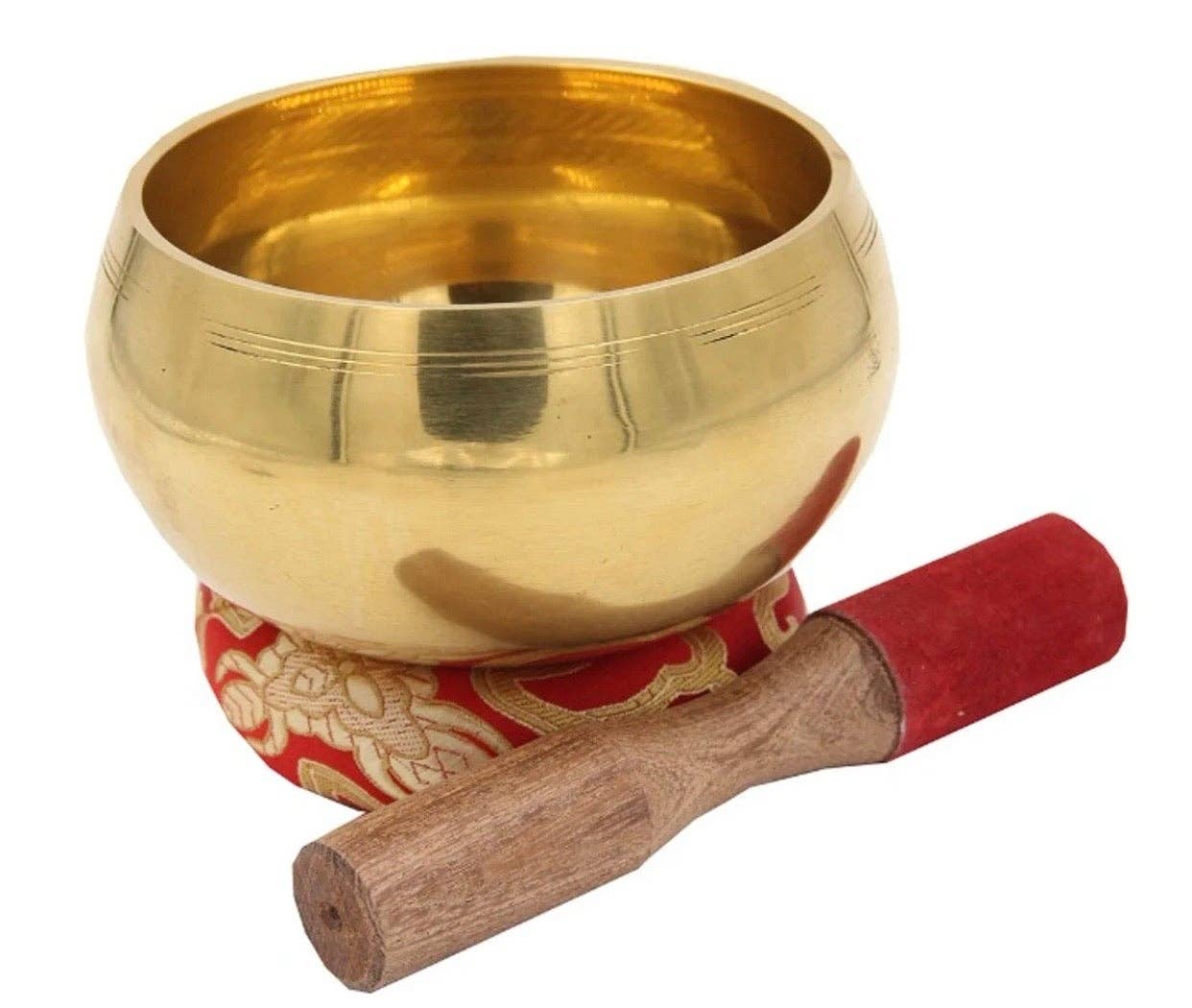 Lungta Imports – wholesale Meditation supplies – Large Tibetan Singing Bowl Complete Set1