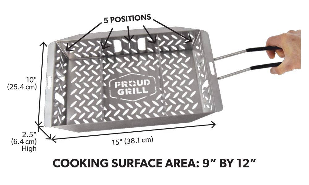 Proud Grill – wholesale Outdoor grill tools – UltraVersatile Grill Basket5