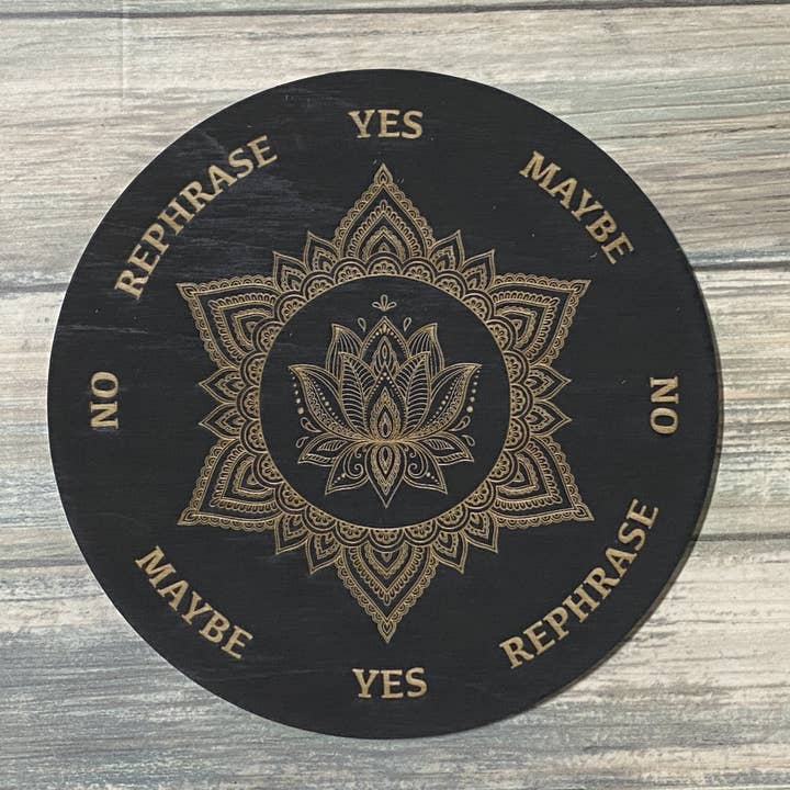 Lotus Mandala Pendulum Board for wholesale by Zen and Meow