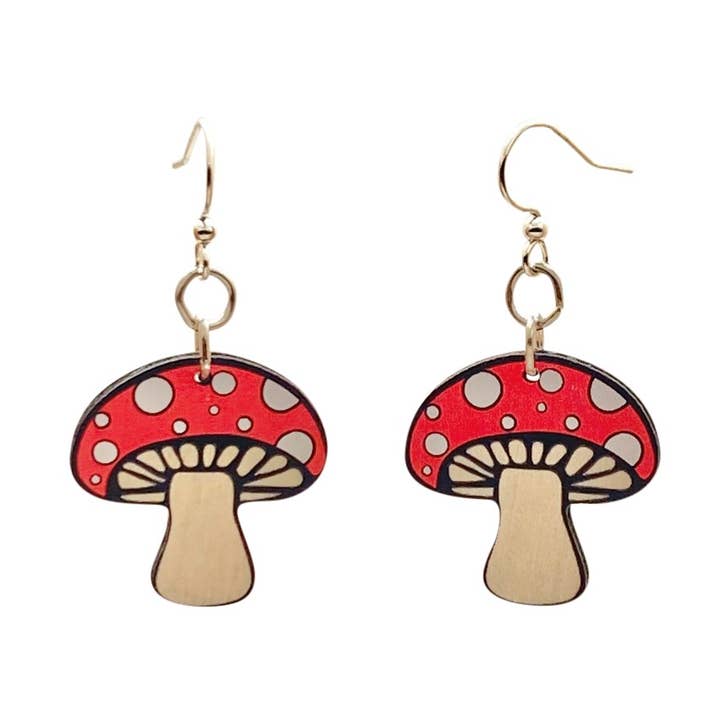 Mushroom Earrings for wholesale by Green Tree Jewelry