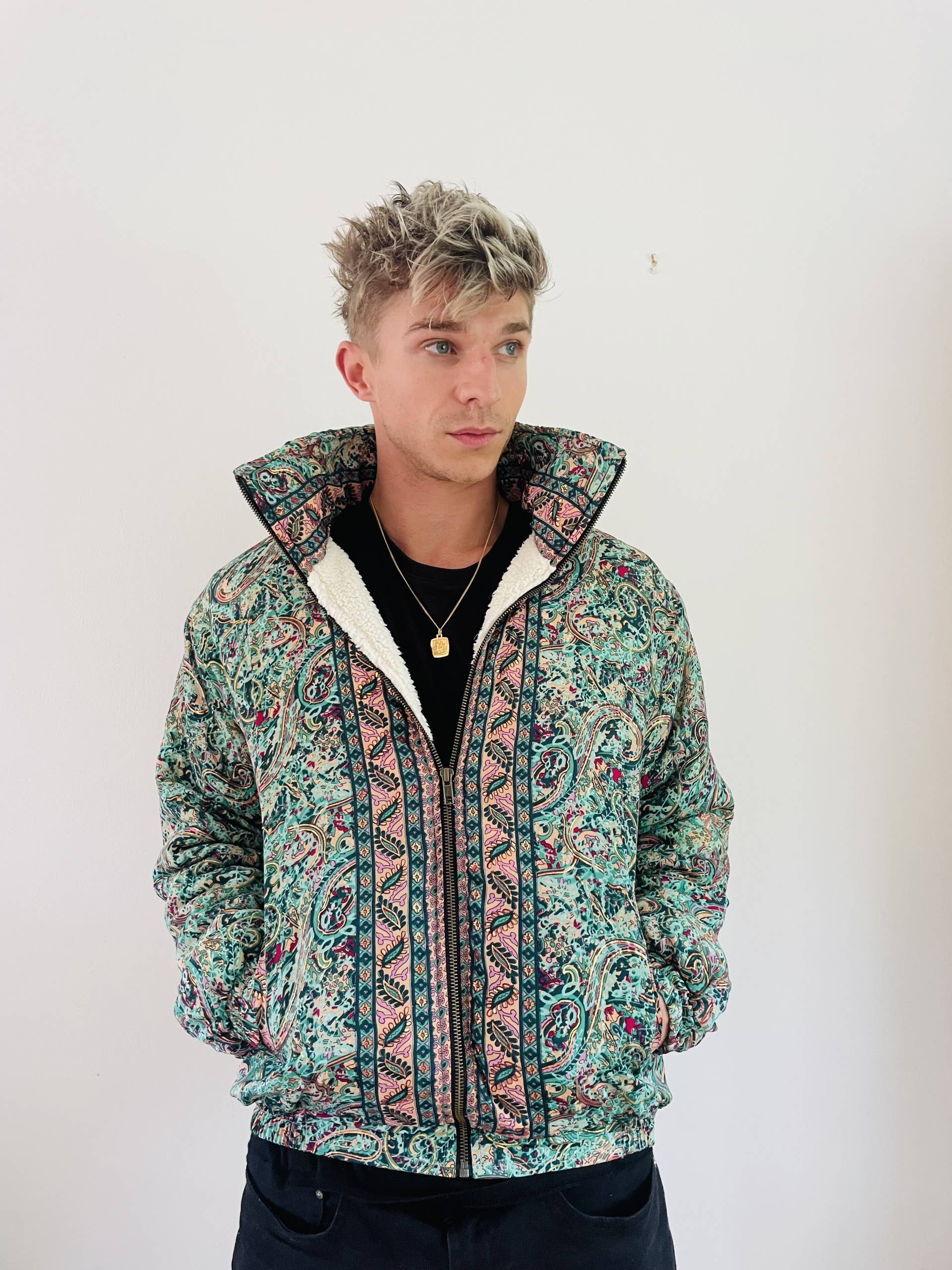 Emma's Emporium – wholesale Bomber jacket – Women’s – AW02: Sari Fleece lined Bomber Jackets - Paisley14