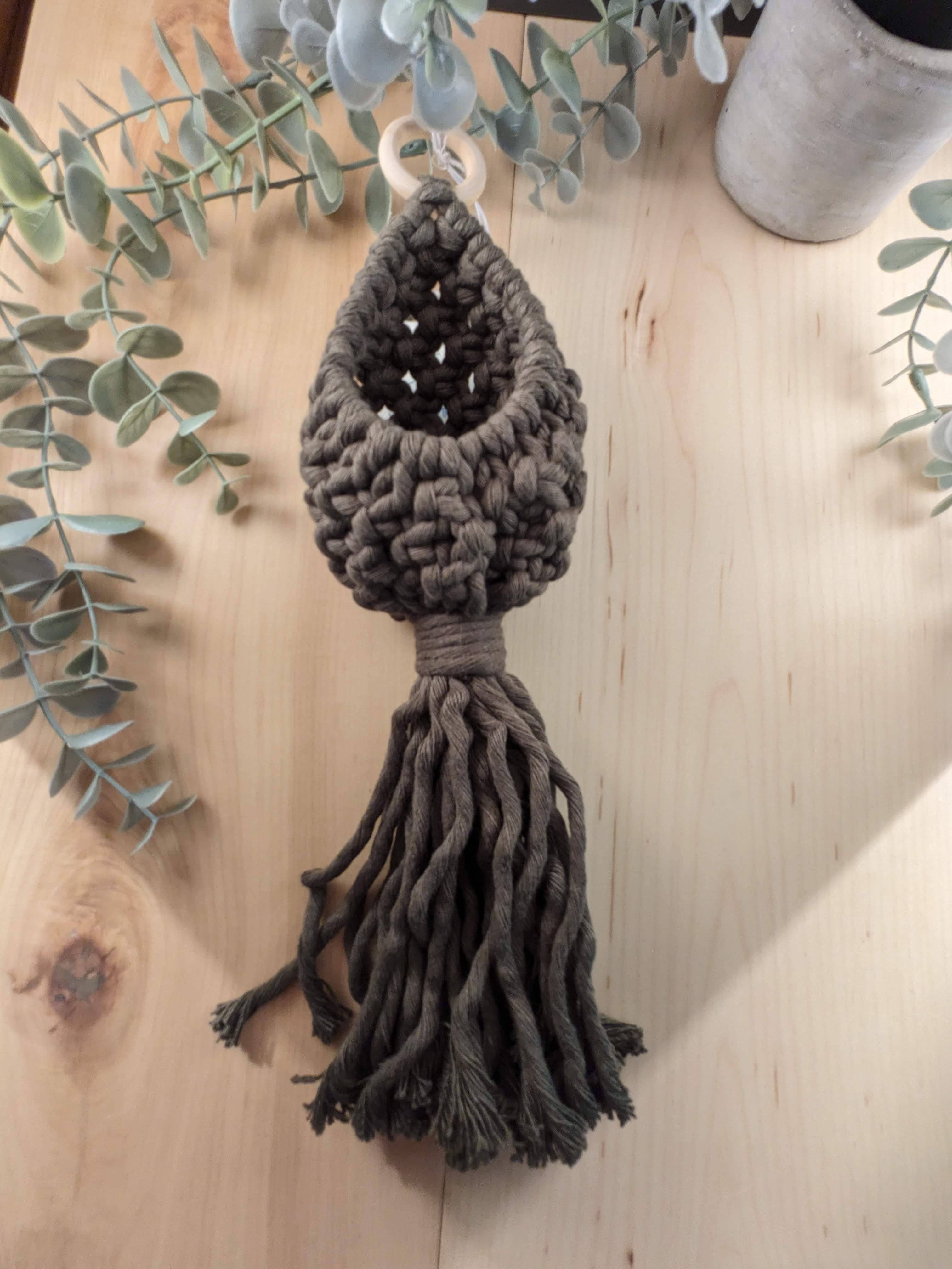 Lark & Anchor - Vente Jardinière suspendue - Nid en macramé1