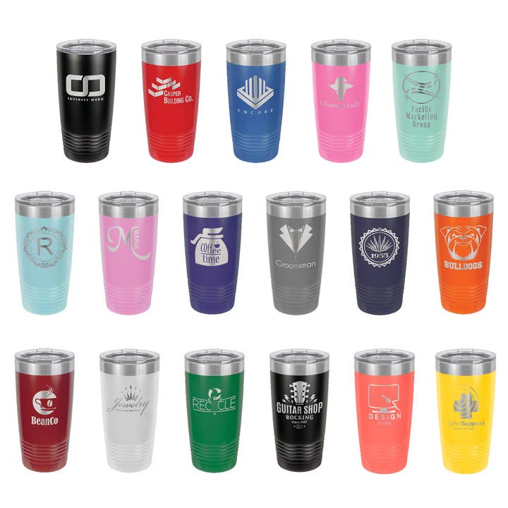 Skræddersyet indgraveret 20oz rustfrit stål tumbler for engroshandel hos 9th Letter Press