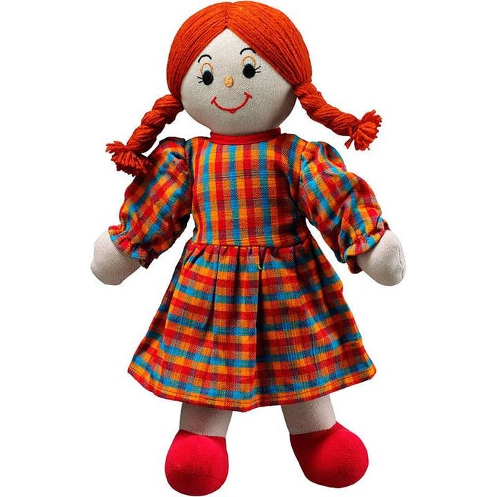 Große Mama-Puppe mit weißer Haut und roten Haaren für den Großhandel von Lanka Kade Fairtrade