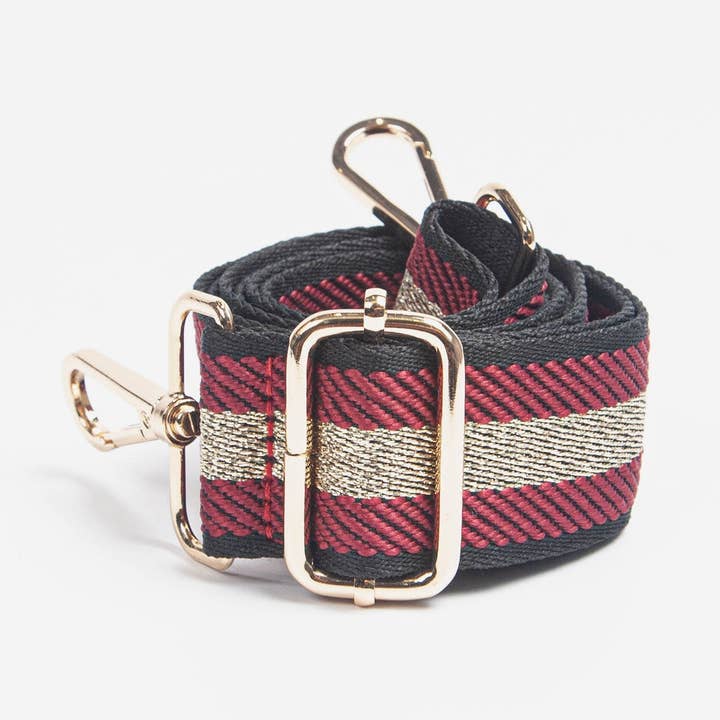 Sarta Accessories - Wholesale Bag Strap - Women's - Berry Bag Strap With Glitter Centre Stripe0