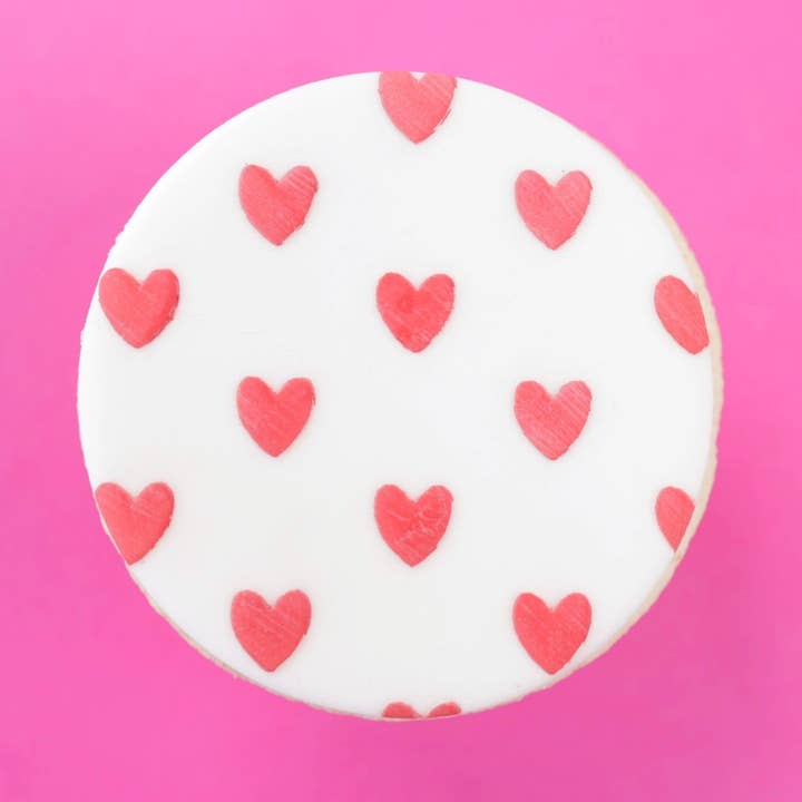 Mini kak- och cupcake-stenciler - hjärtmönster för wholesale av Sweet-Stamp