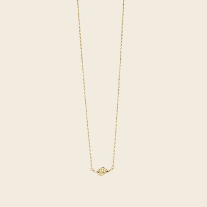 Knot Dainty Chain Necklace Gold for wholesale by Pourquoi