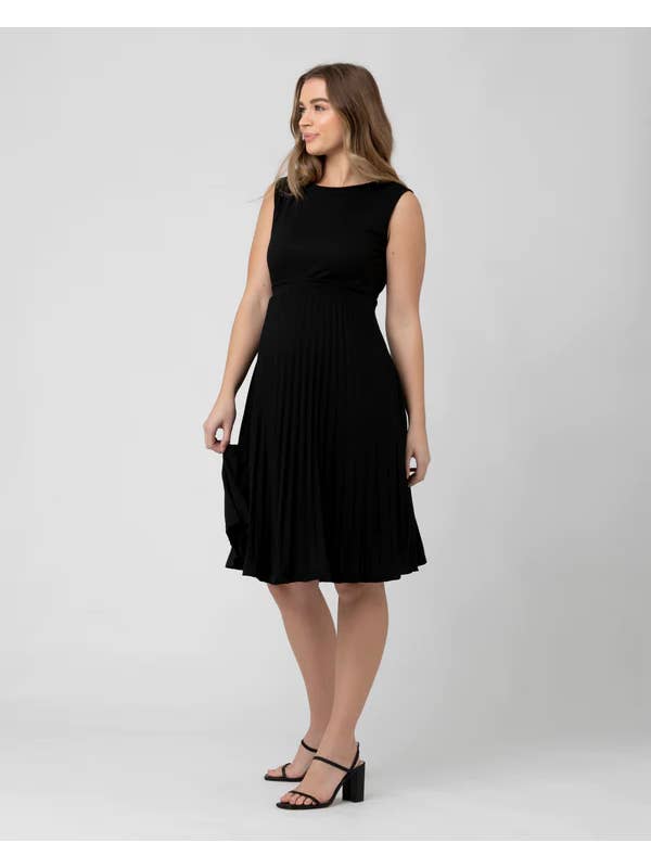Knife Pleat Dress Black for wholesale on Faire3