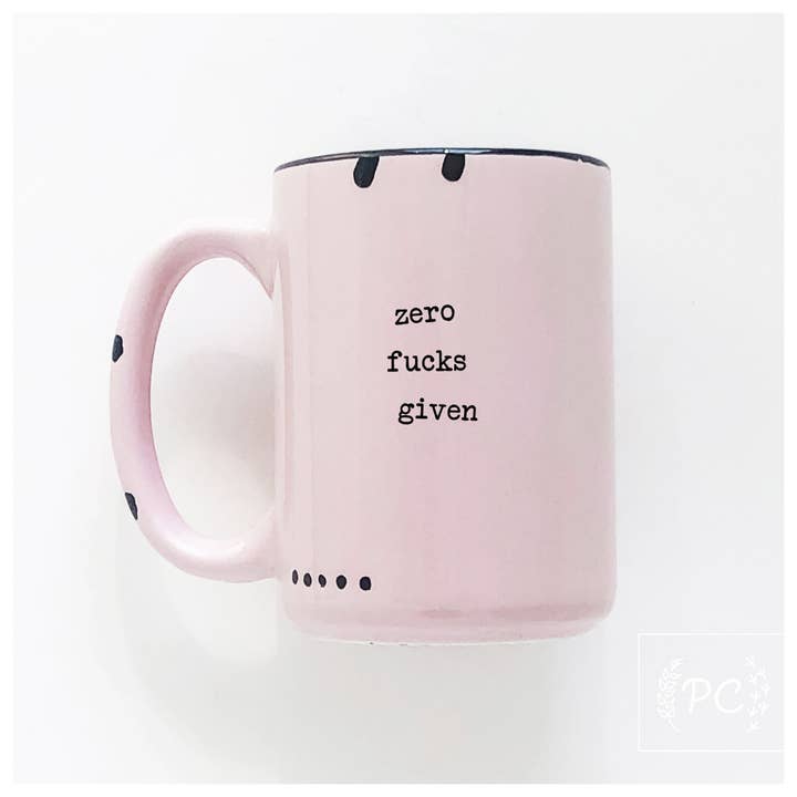Prairie Chick Prints - Wholesale Coffee Mug - zero fucks given | ceramic mug