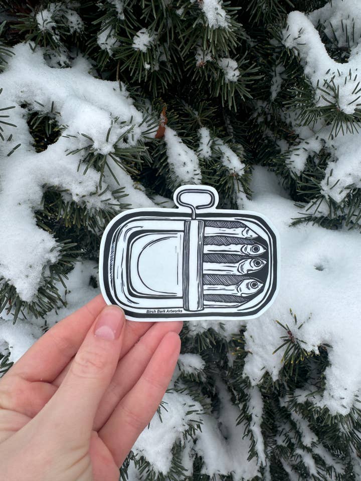 Sardine Sticker for wholesale by Birch Bark Artworks