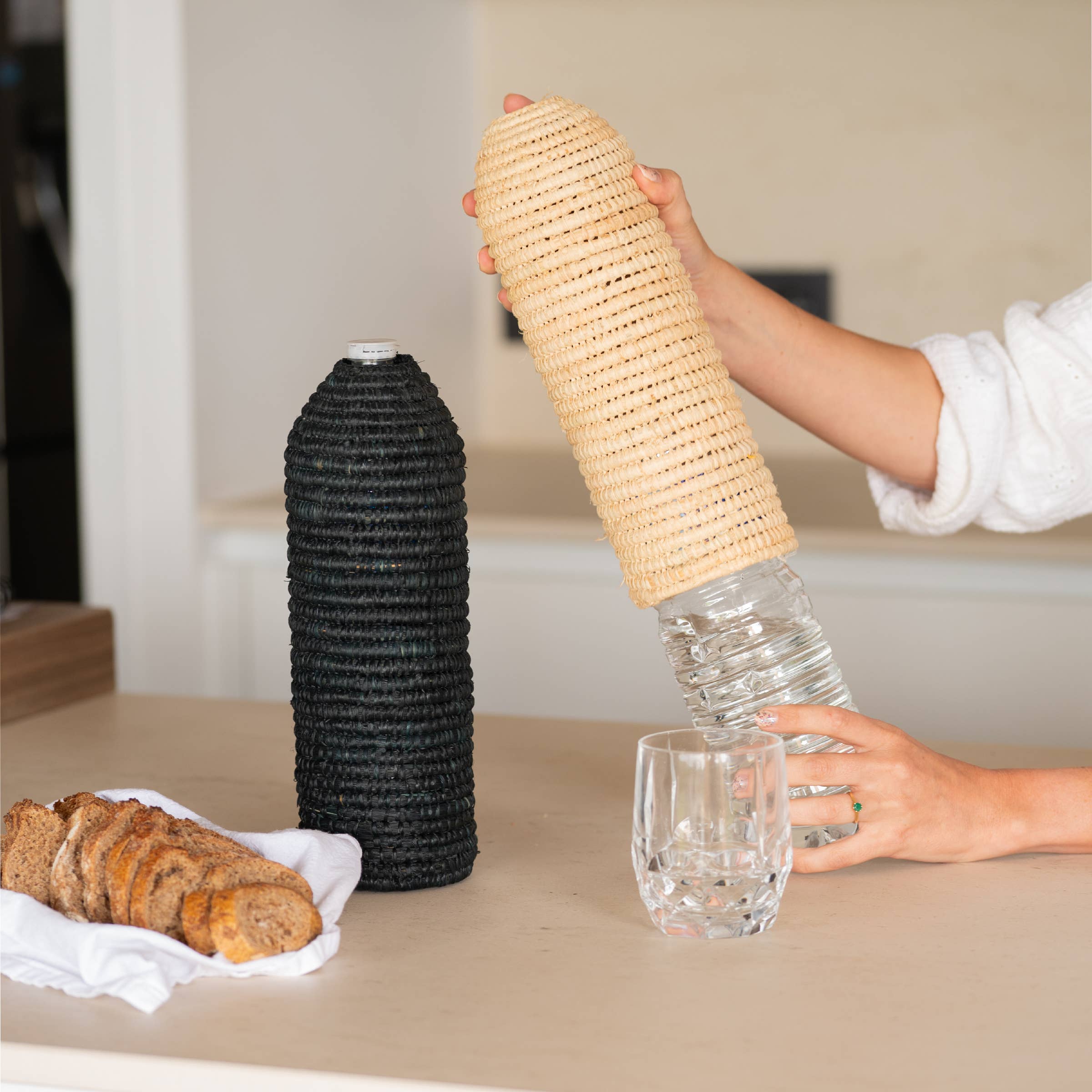 Collection Maroc - Wholesale Kitchen Tool/Gadget - Natural straw bottle cover 30 cm0