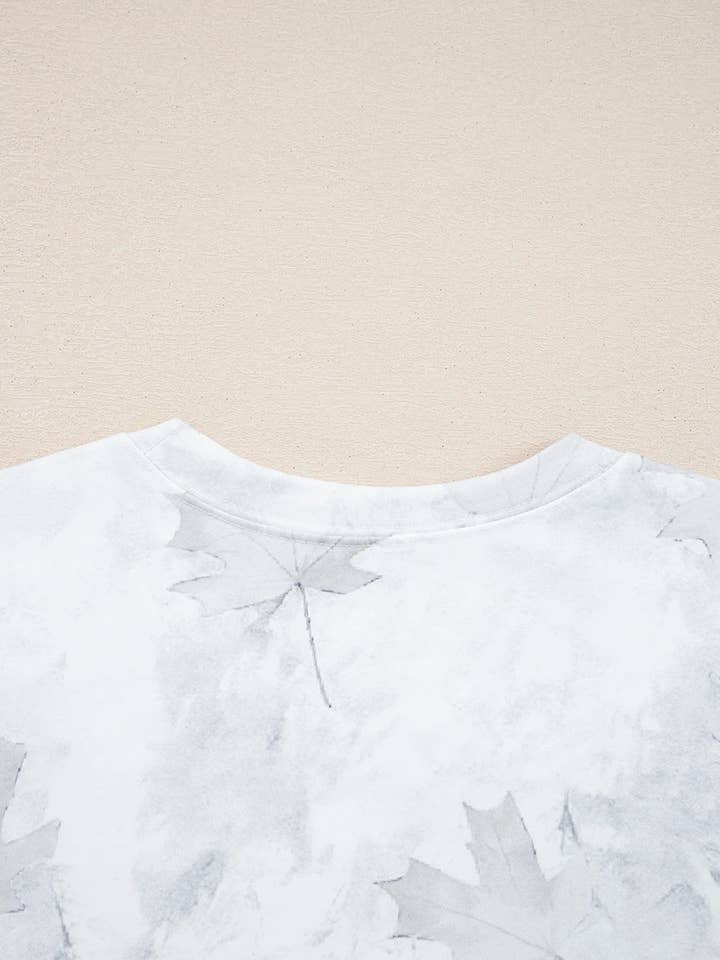 Beige Camo Print Lounge Pullover and Elastic Waist Short Set for wholesale on Faire10