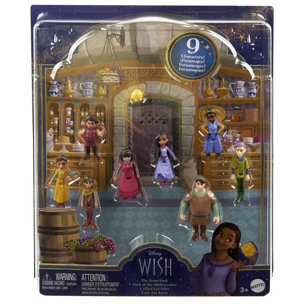 KIDDY-MOOV - Wholesale Toy Set - Kids - Disney Wish Box Set – Figurine Set (Pack of 9 Characters)