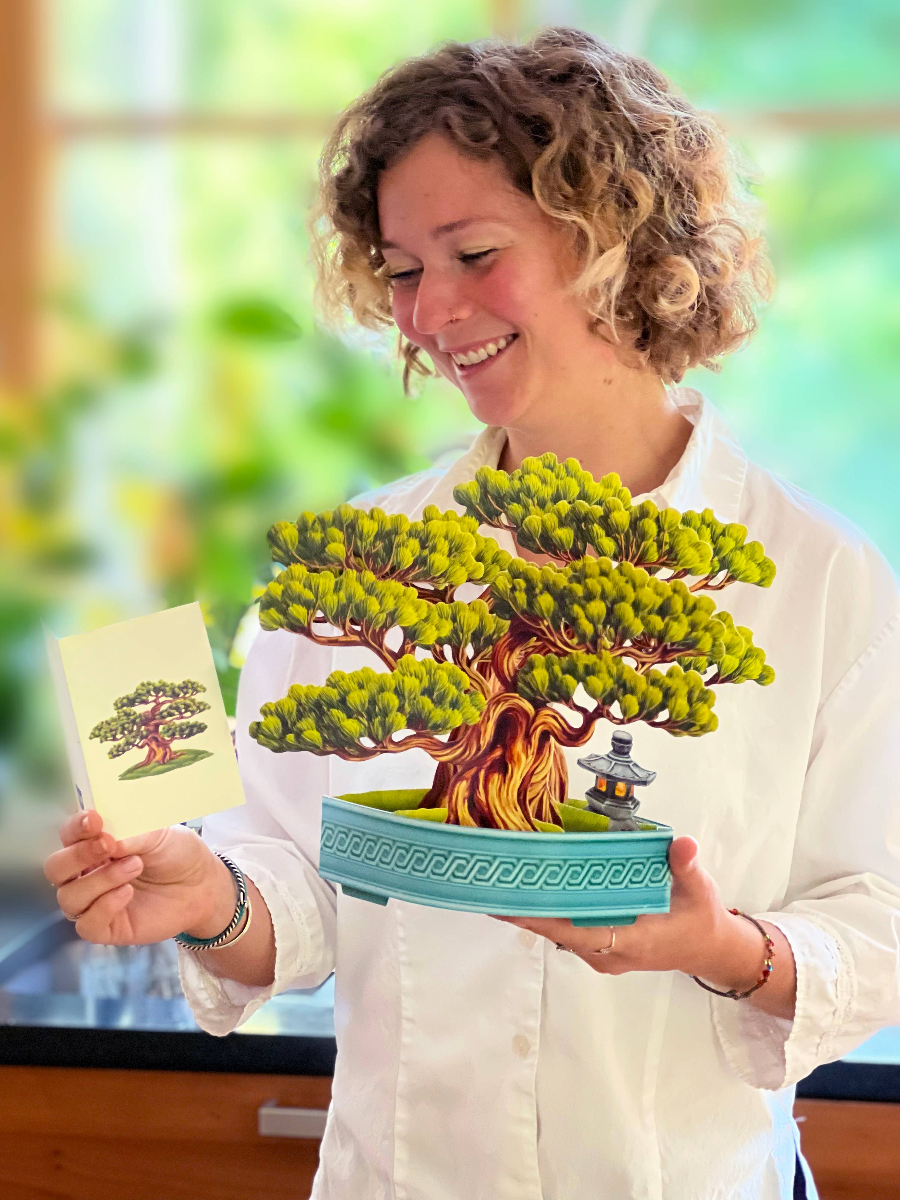 FreshCut Paper LLC - Wholesale Everyday Greeting Card - Wisdom Bonsai (8 Pop-up Greeting Cards)1
