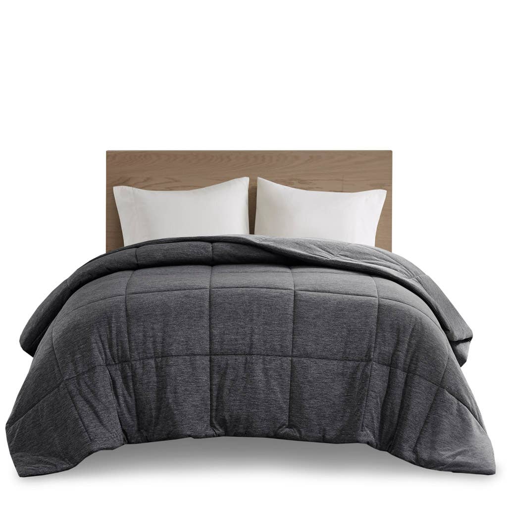 Olliix - Wholesale Down Comforter - Oversized Jersey Knit Down Alternative Comforter, Black15
