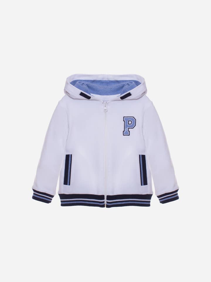 Giacca in pile di cotone blu indaco per la vendita all'ingrosso da parte di Patachou