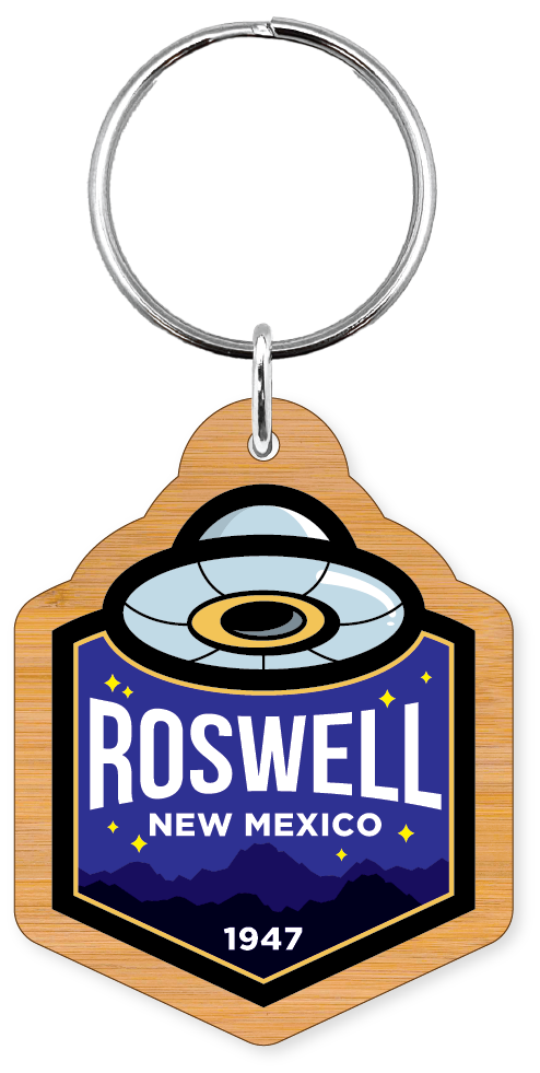 Morris Magnets – wholesale Keychain – Unisex – Keychain - Roswell New Mexico UFO Badge2