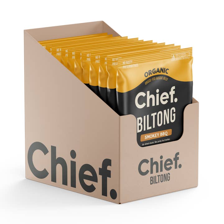 Organic Biltong - Smokey BBQ for wholesale by Chief Nutrition