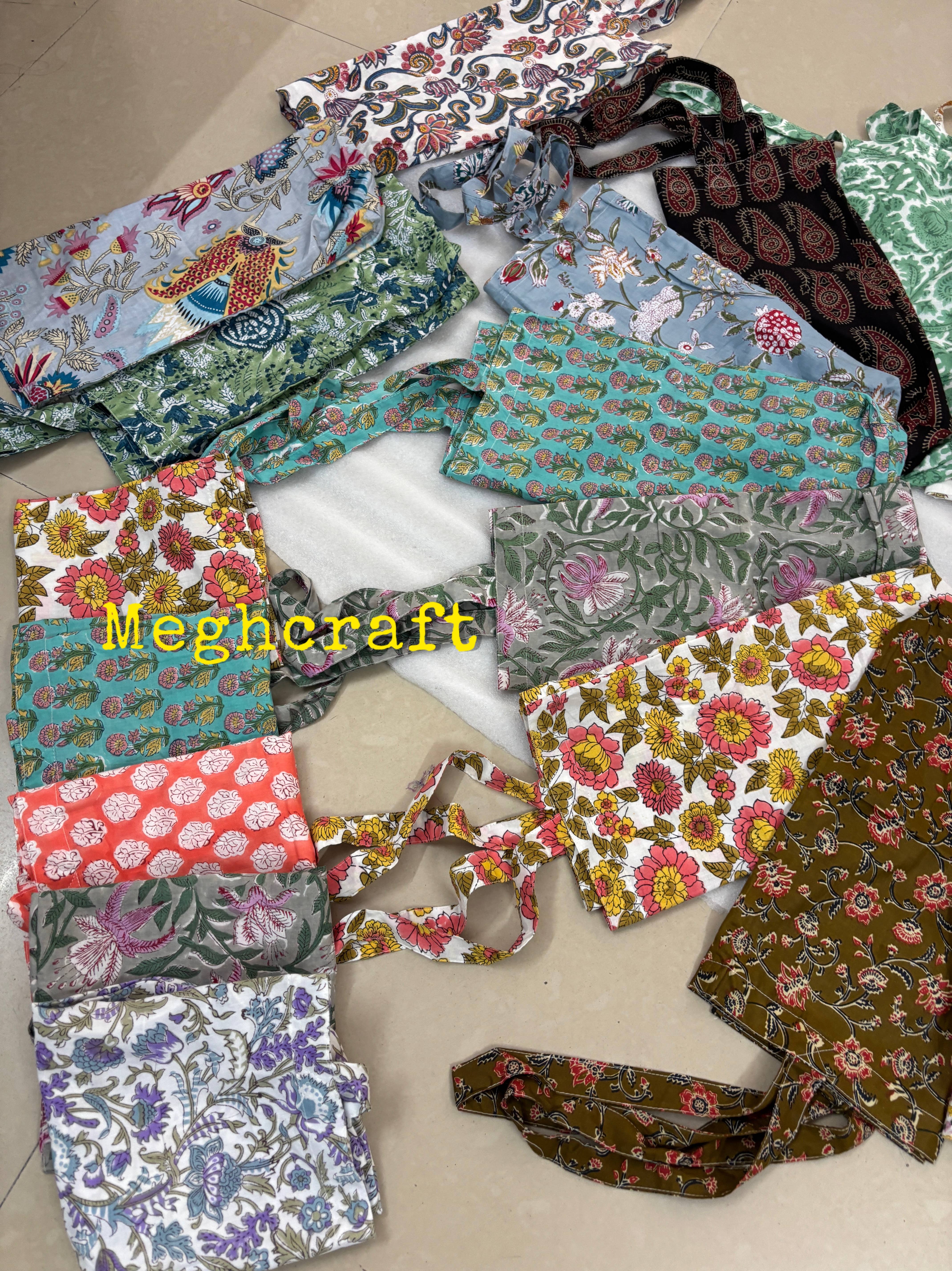 Meghcraft - Vendita all'ingrosso Borsa per shopping/spesa - Borse riutilizzabili in cotone con stampa Indian HandBlock - Shopper da mercato e regalo boutique4