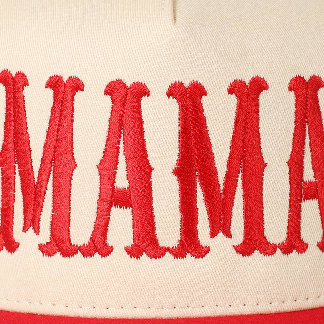 Fashion City - Wholesale Baseball Cap - Women's - MAMA Typographic Design Embroidery Baseball Cap20