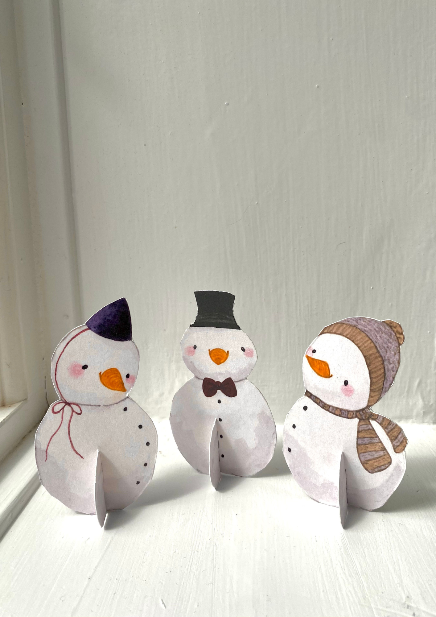 Tall Hat Tales - Wholesale Christmas Decoration - Juleklip Sneemænd (nemme at klippe)2