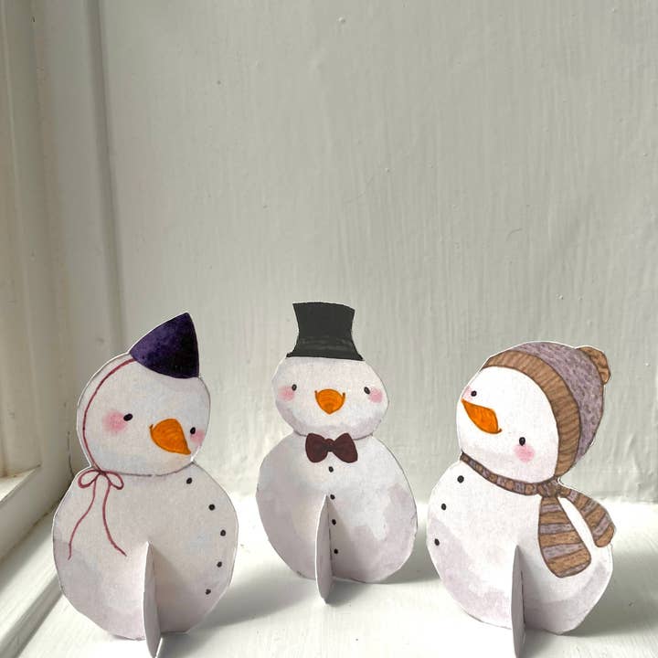 Tall Hat Tales - Wholesale Christmas Decoration - Juleklip Sneemænd (nemme at klippe)2