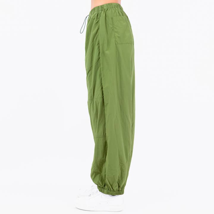 American Bazi - Wholesale Lounge Sweatpants/Joggers - Women's - HIGH WAIST NYLON BALLOON CARGO JOGGERS - RJJ30585NY7