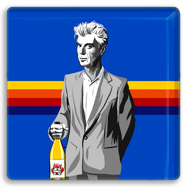 David Byrne At The Lounge Coaster for wholesale by Uptripping (Shannon Foley Henn)