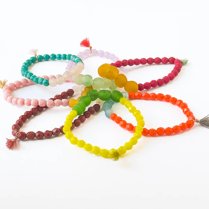Nest Pretty Things - Wholesale Beaded Bracelet - Recycled African Glass And Mixed Bead Bracelet