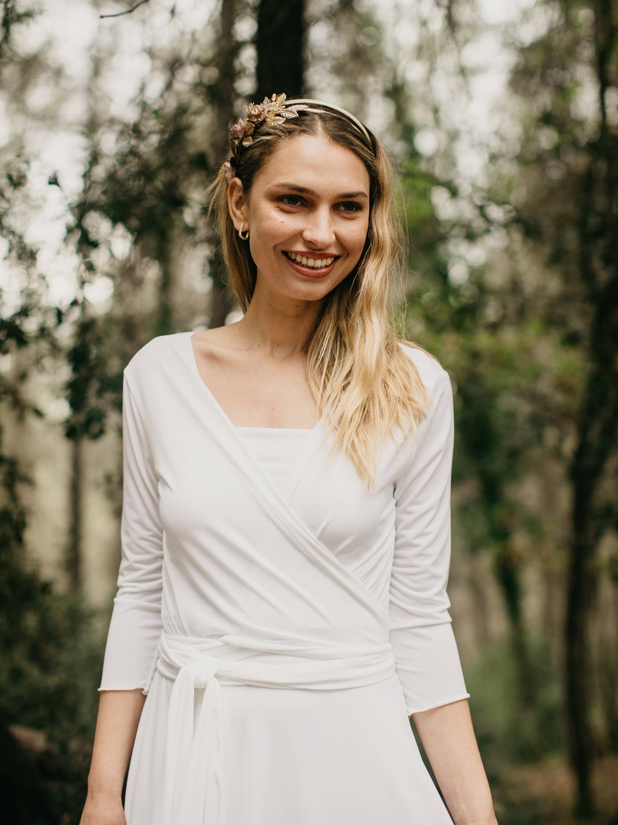 CEYLAN BCN - Vendita all'ingrosso Camicetta - Donna - Top a fascia in jersey satinato semilucido morbido - Taglia Unique & Curvy0