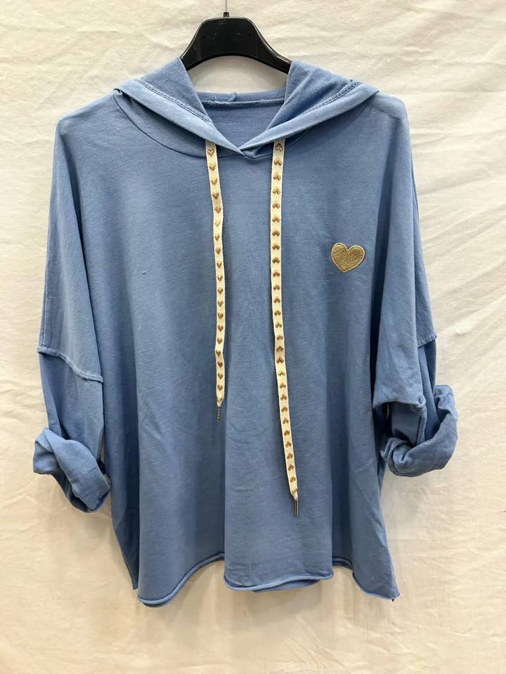 Mimi & Gogo - Wholesale Hoodie - Women's - Embroidered heart hoodie @9020_SweatCoeur12