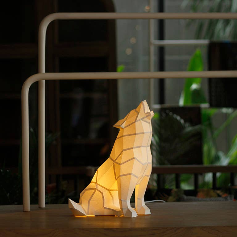 PAPERCRAFT WORLD – Großhandel Bastelset – Wolf 3D PaperCraft Origami Modell, Papierlampe31