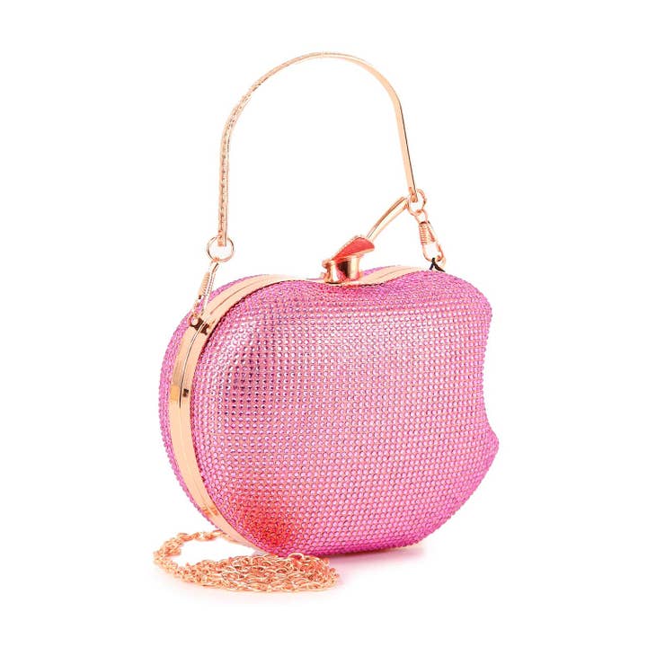 Handbag Express - Wholesale Clutch Bag - Women's - Rhinestone Covered Delicious Apple Evening Bag