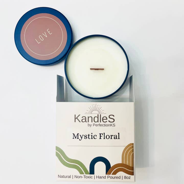 Mystic Floral Luxury Candle | Eco-Friendly Clean-Burning Wooden Wick Candle for wholesale by PerfectionKS