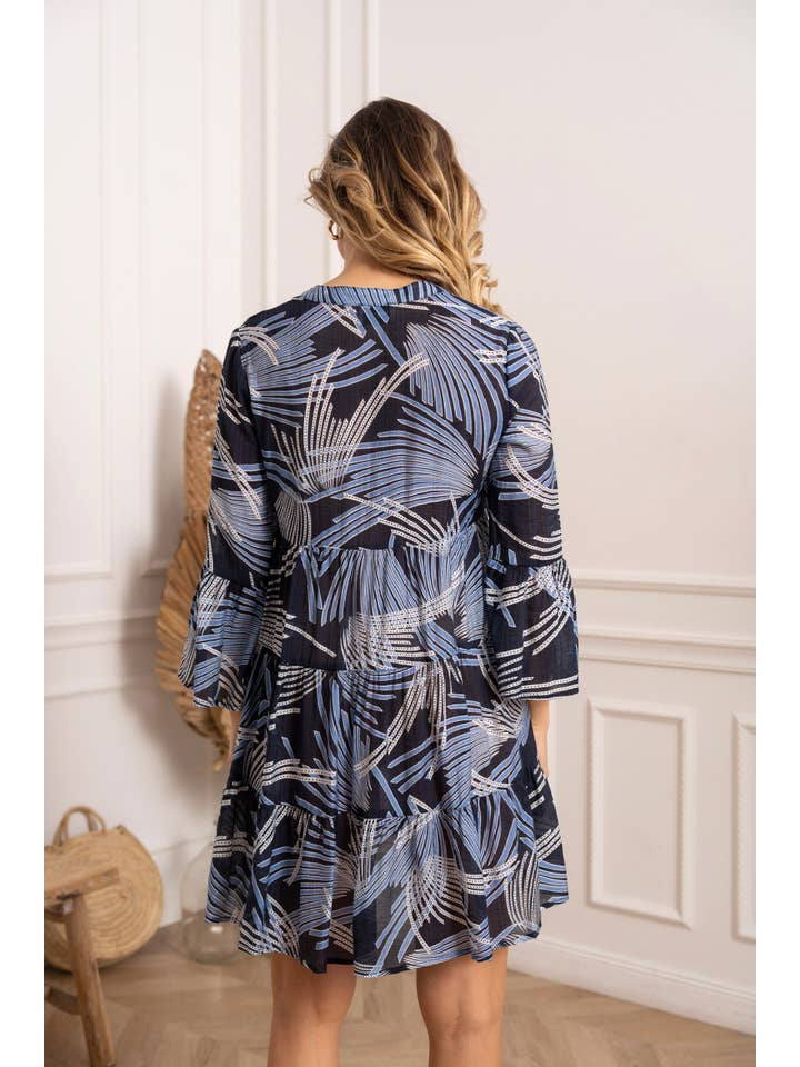 CHOKLATE PARIS - Wholesale Dress - Women's - Short printed silk dress Saint-Tropez - CK08110-215