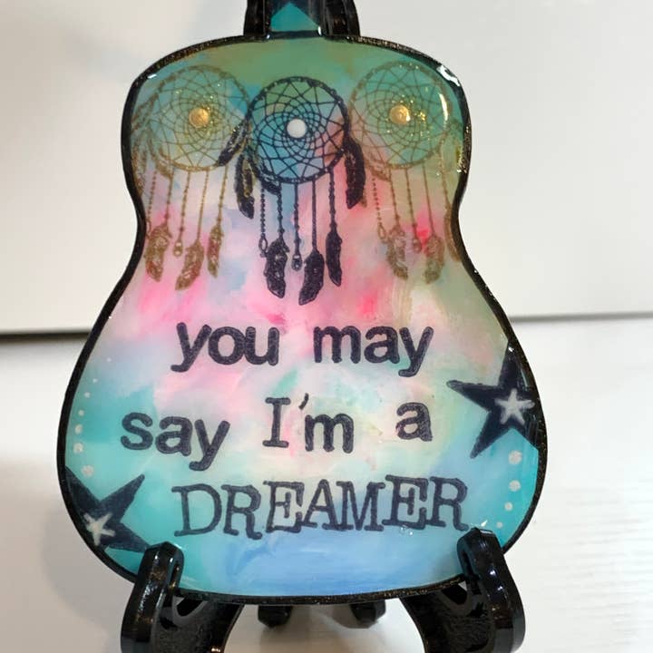Clever Clogs Art - Wholesale Ornament - Dreamer, Imagine guitar1