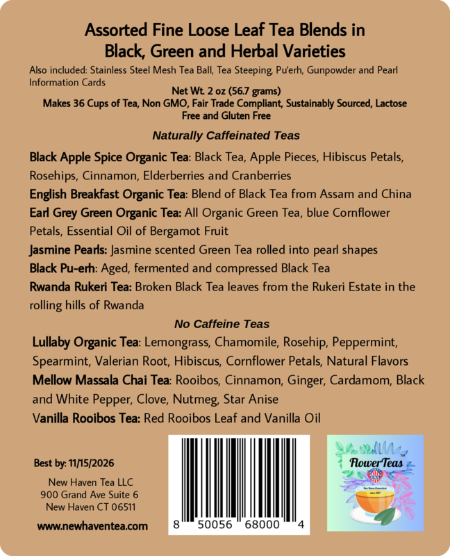 FlowerTeas – Sacos de chá por atacado – 8 Misturas Sortidas Tubo de Teste Sampler de Chá Oferta5