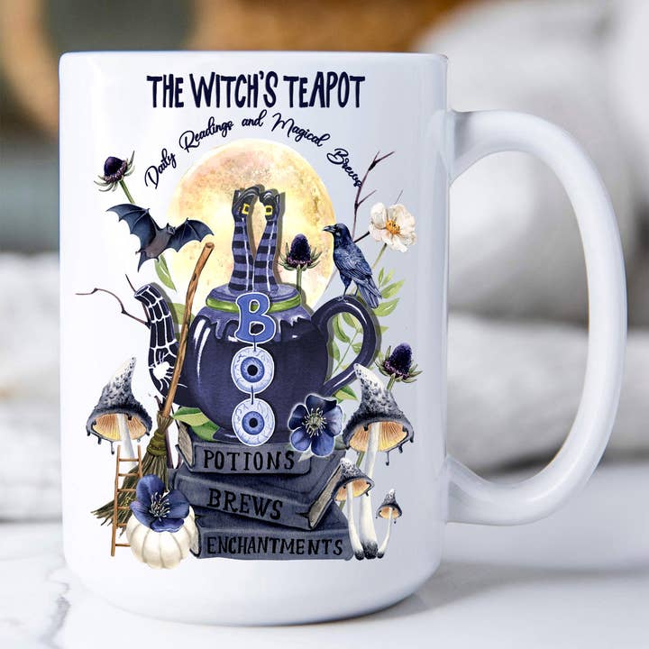 Avery Lane Gifts - Wholesale Coffee Mug - Halloween Witch's Teapot Brews Coffee Mug0