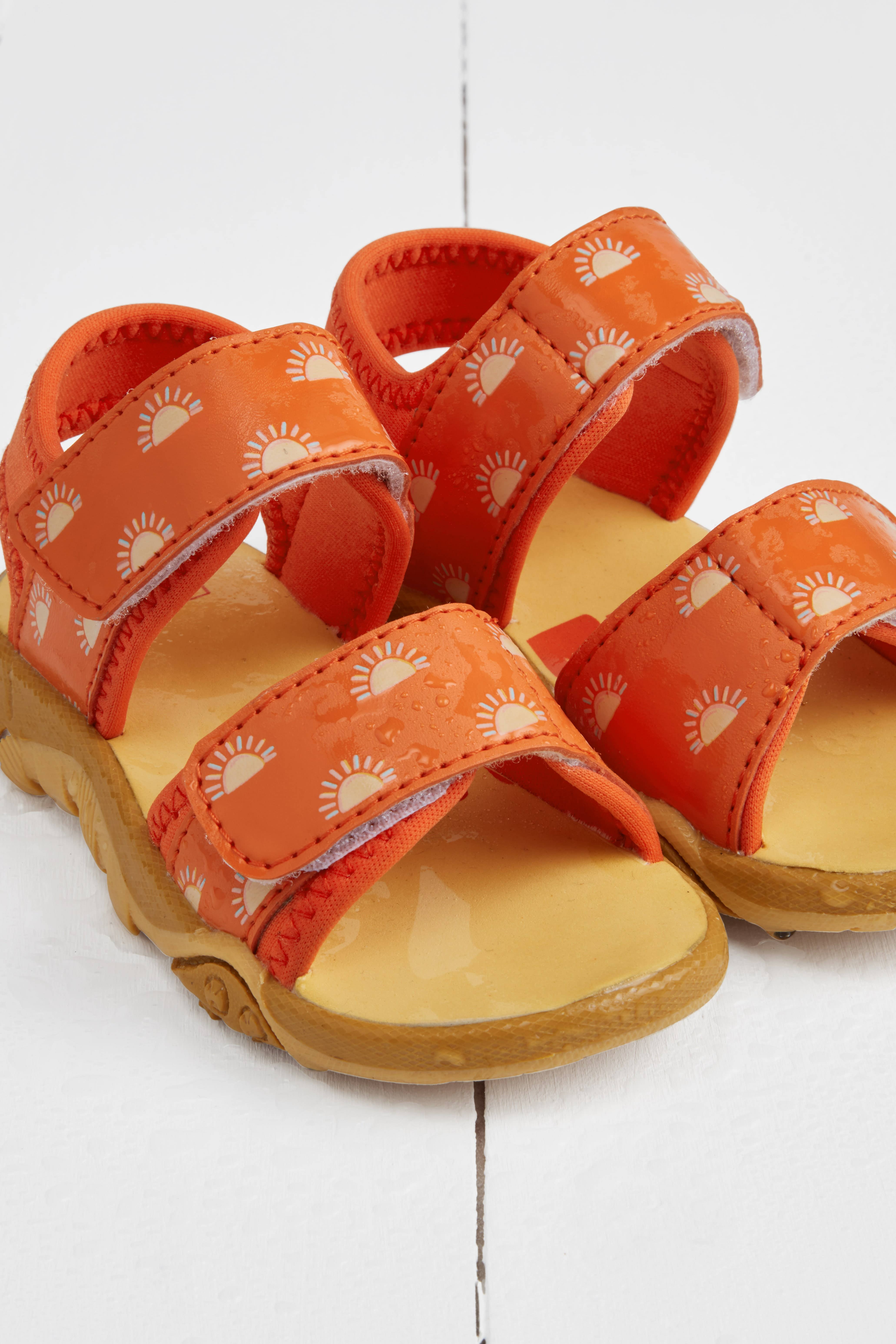 Grass & Air - Wholesale Sandals - Kids - Grass & Air Kids Orange Colour-Changing Sandals1