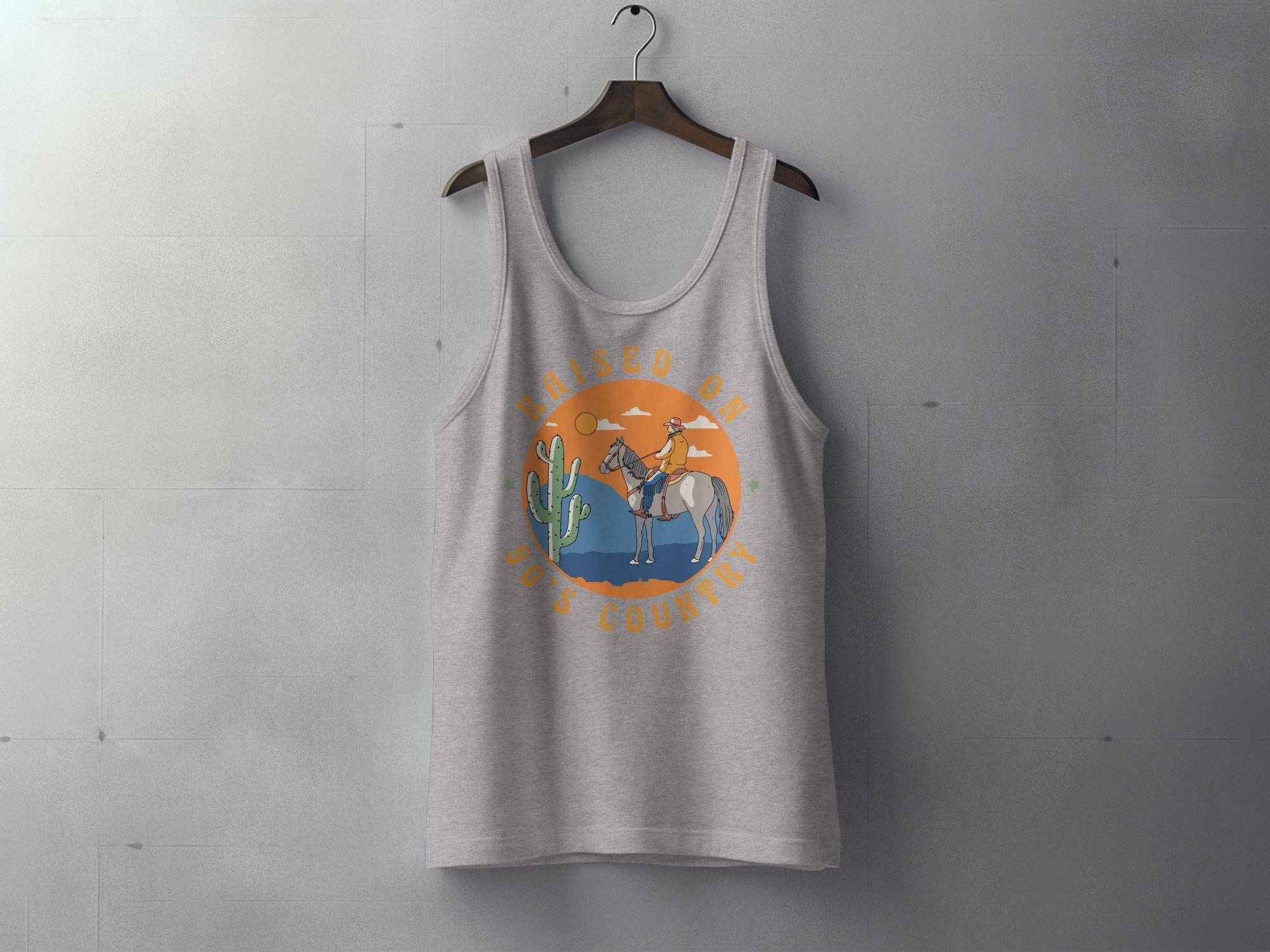 FreakyTeeFactory - Wholesale Screen Printed T-Shirt - Women's - Vintage 90's Country Raised Graphic Tee, Western Cowboy & Horse T-Shirt, Retro Style Shirt13