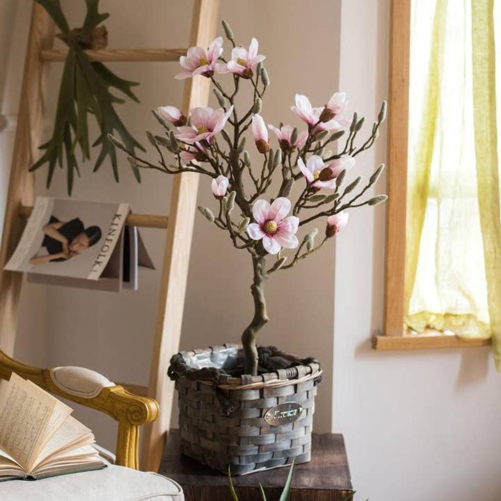 Artificial Pink Magnolia Tree for wholesale by Rustic Reach