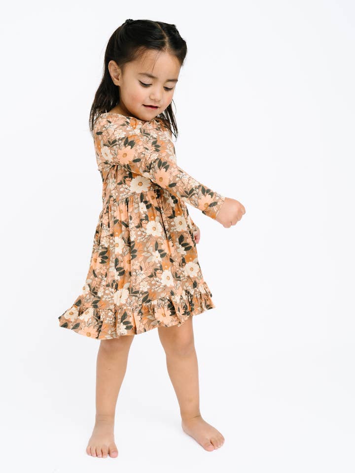 Autumn Bloom Bamboo Dress for wholesale by Little One Shop