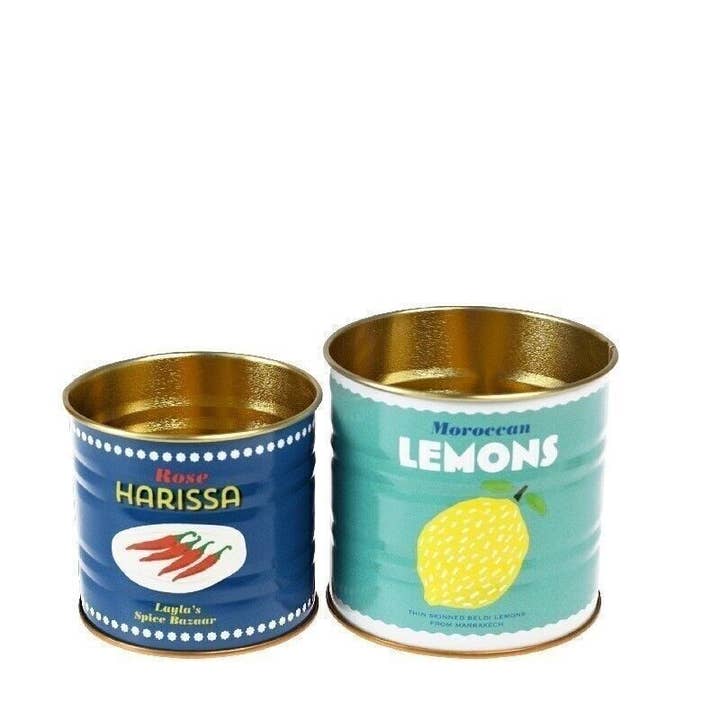 Mini Storage Tins (Set of 2) - Lemons And Harissa for wholesale by Rex B2B - UK
