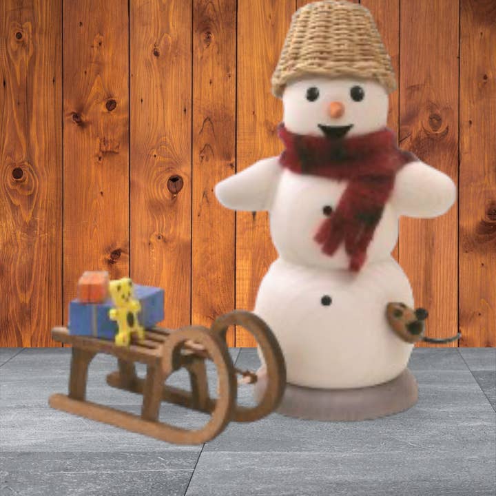 Incense Smoker Snowman with Sleigh for wholesale by Marketplace24
